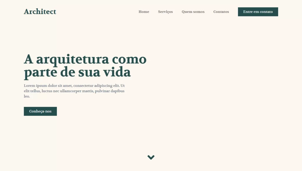 Architect - Landing Page